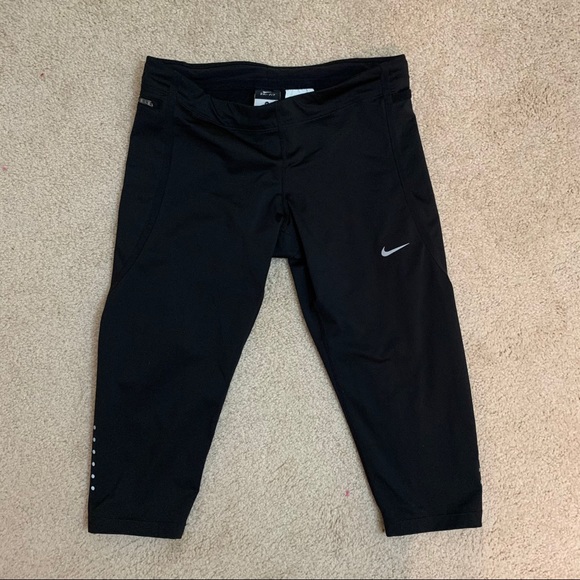 Nike Pants - Nike Dri-Fit Running Crop Leggings Black Medium